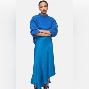 Anine Bing Asymmetrical Silk Skirt